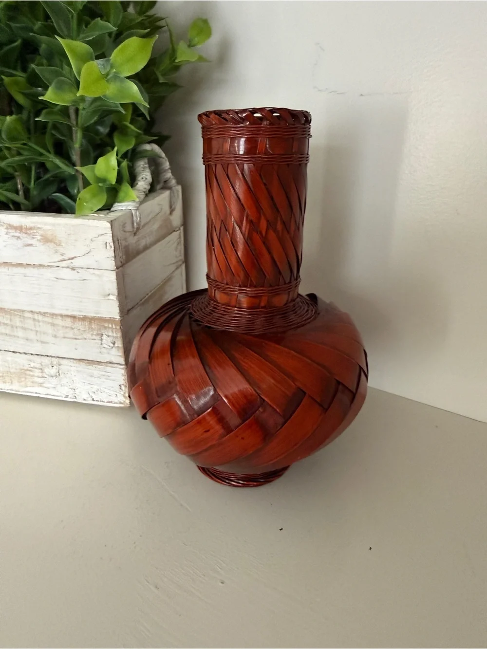 Woven Bamboo Rattan Vase light all age